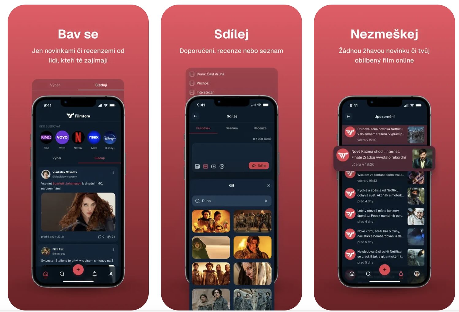 Máme novou mobilní aplikaci - sdílejte vaše filmové postřehy s námi