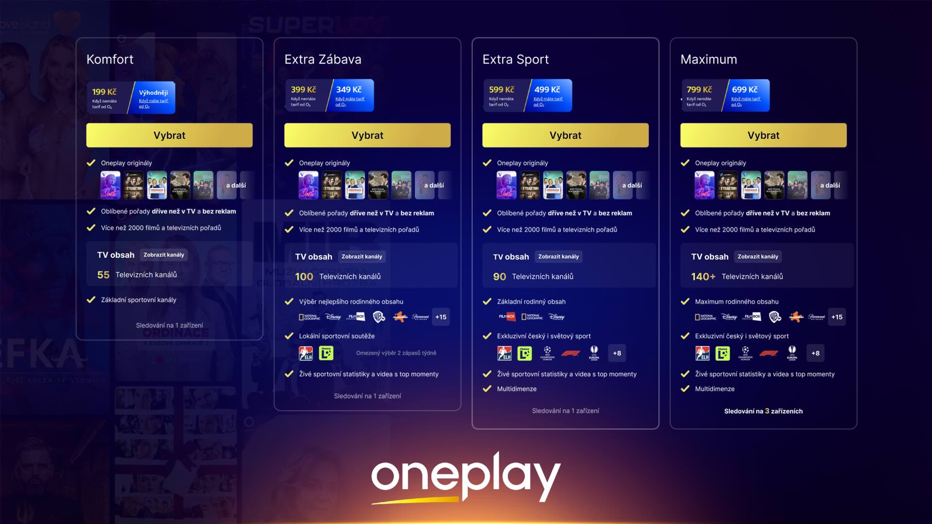 Voyo a O2TV samostatně končí a spojují se do nové služby Oneplay