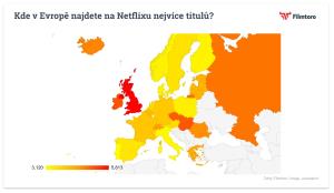 Kde v Evropě najdete na Netflixu nejvíce titulů?