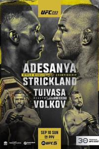 UFC 293: Adesanya vs. Strickland plakát